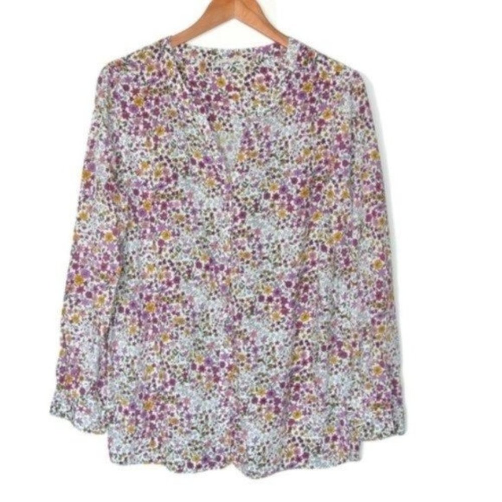 Jane & Delancey Floral Button Down Shirt M